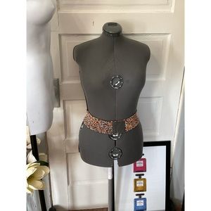 Reversible beaded elastic waist belt size M/L